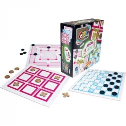 JOGO 3 EM 1 (JOGO DA VELHA / TRILHA / DAMAS)